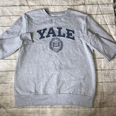 Yale University Name Brand Sweatshirt Gray Unisex Large E12 • $21.60