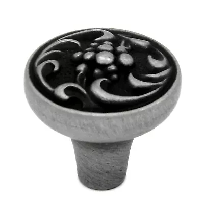 P3094-SPA Satin Pewter Antique 1 3/8  Round Cabinet Knob Pull Hickory Altair • $5.71