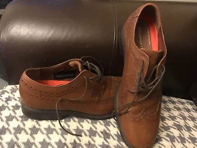 £69.99 • Buy Mens ROCKPORT Hydro-Shield Waterproof Shoes Tan Leather Lace Size 8UK / 42EU