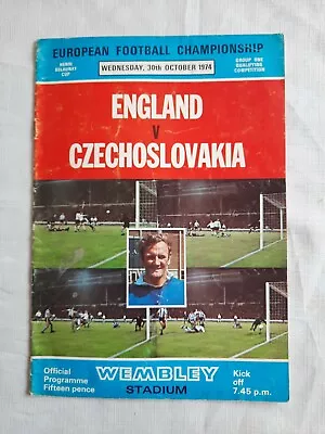 £1.50 • Buy 1974 ENGLAND V CZECHOSLOVAKIA EUROPEAN CHAMPIONSHIP QUALIFYING PROGRAMME 