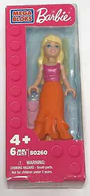 Barbie 2013 Rare Mega Bloks Barbie Mini Fashion Figure Orange Skirt 80260 • $7.99
