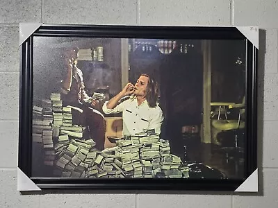 Blow Movie (2001) Counting Money Scroll Poster Big 24 X34  For Wall Home Print  • $50