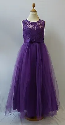 £15 • Buy Purple/Violet Lace/Tulle Prom/Bridesmaid Dress, Ibtom Castle Teen Medium New/Tag