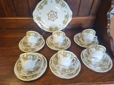 £45 • Buy Vintage Duchess Bone China 19 Piece 6 Place Granville Pattern Tea Set