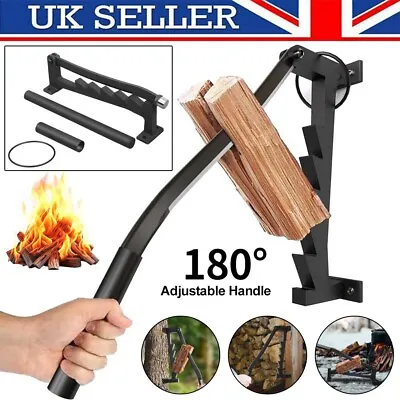 Wall Mounted Wood Kindling Splitter Carbon Steel Manual Log Firewood Cutter Tool • £50