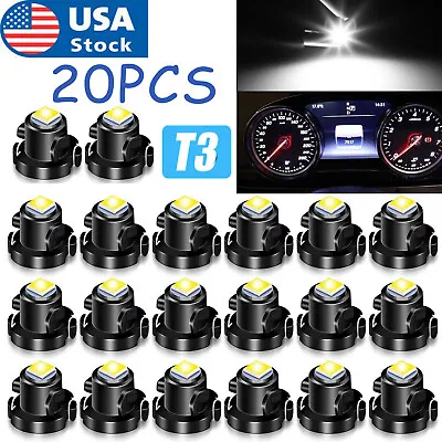 $8.98 • Buy 20X White T3 Neo Wedge LED Dash Switch Lamp A/C Climate Control HVAC Light Bulbs