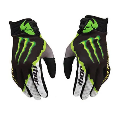 Thor Monster Energy Gloves New Off-road MX BMX Dirt Bike Gloves Mountain Bike • $17.39