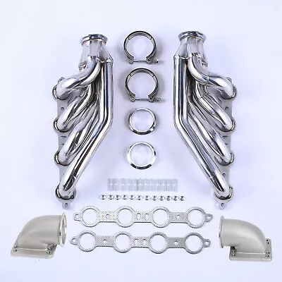 Turbo Exhaust Manifold&Headers For LS1 LS6 LSX GM V8 Elbows T3 T4 To 3.0  V Band • $189.99