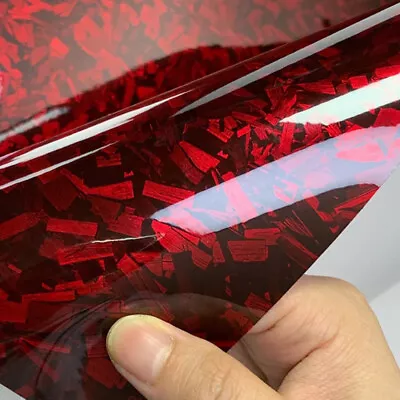 Vinyl Wrap Glossy Red Sticker Forged For Car Body Films Carbon Fiber Wrapping • $10.87