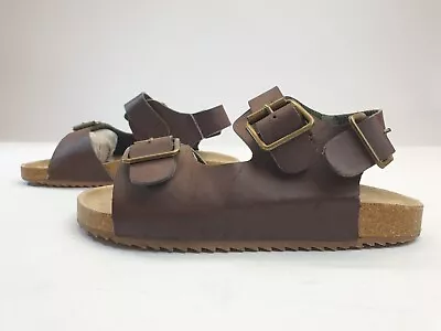 MANTARAY Sandals Boys Size 12 EU 31 Brown Casual Leather Shoe • £8.37