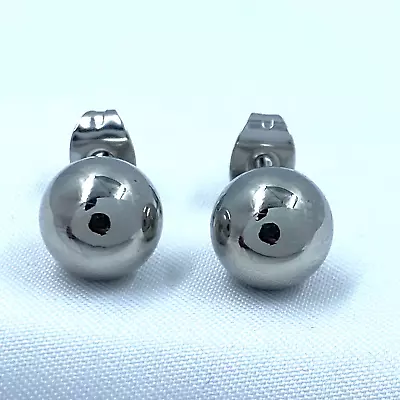 QVC Steel By Design Round Stud Earrings Pre-owned Jewelry • $0.99