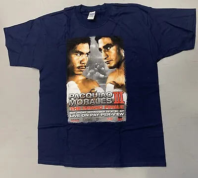 $49.99 • Buy Vintage 11/18/06 Morales Vs Pacquiao III - T Shirt - Las Vegas Boxing Size XL