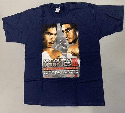$49.99 • Buy Vintage 11/18/06 Morales Vs Pacquiao III - T Shirt - Las Vegas Boxing Size XL