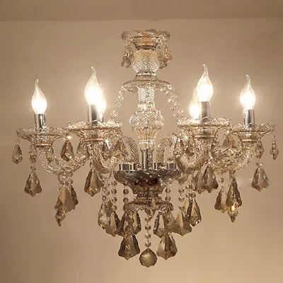 Vintage Crystal Chandelier Light Living Room LED Ceiling Pendant Lamp Fixture • $149