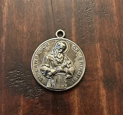 Vintage Large 1.5” Catholic Medal; St Lawrence; 125th Ann.  Mt. Calvary Seminary • $8.99