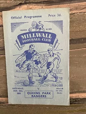 Millwall V Queens Park Rangers Div 3 (S) 1955/56 • £4.99