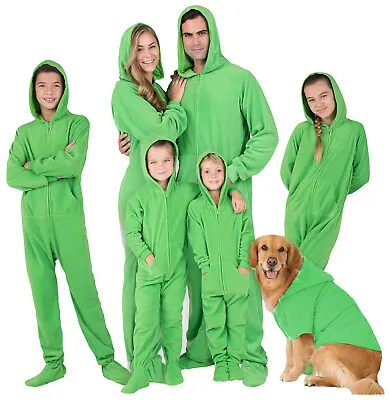 Family Matching Emerald Green Hoodie Fleece One Piece • $17.95