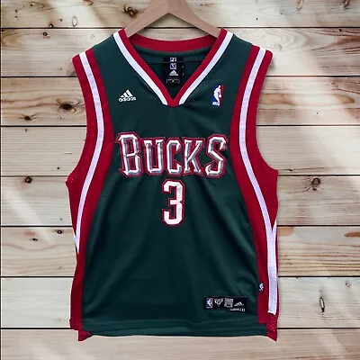 Milwaukee Bucks Jersey Mens M Medium Length +2 Brandon Jennings Adidas Swingman • $54.95