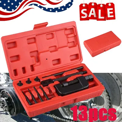 13PCS Heavy Duty Motorcycle Bike Chain Splitter/Breaker Link Riveting Tool Kit • $18.99