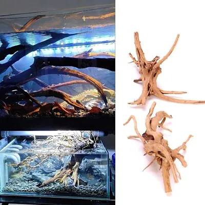£4.75 • Buy Aquarium Natural Tree Trunk Driftwood Fish Tank Plant Wooden Decor Ornament