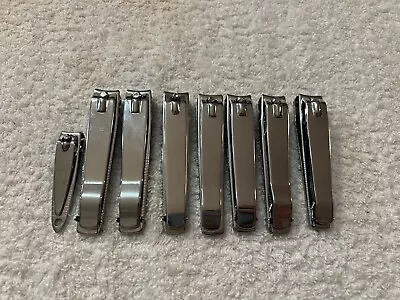 Lot Of 8 Fingernail Clippers Stainless Steel Cutters Nail File • $14.89