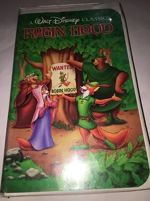 Walt Disney Black Diamond Classics Robin Hood Vhs 1189 Clamshell • $50.62