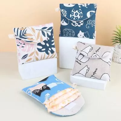 Sanitary Pad Pouch Printed Nappy Holder Tampon Storage Bag Diaper Organizer • £3.35