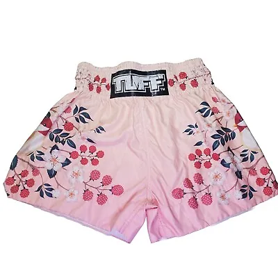 TUFF Muay Thai MMA Shorts Retro Boxing Shorts Kickboxing Workout Shorts L Pink • $39.99