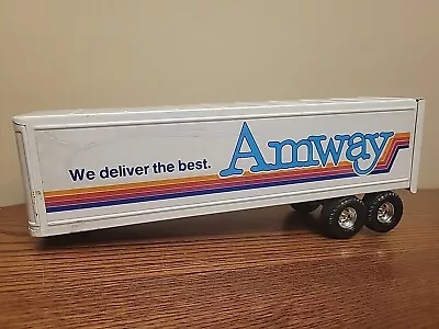 Vintage ERTL Amway Semi Truck Trailer Only Pressed Steel White Bigger Tires! • $29.99