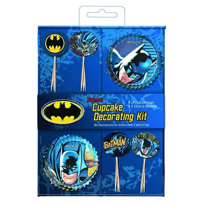 Batman Kids Birthday Party Supplies - Cupcake Decorating Kit (24 Pieces) • $6.44