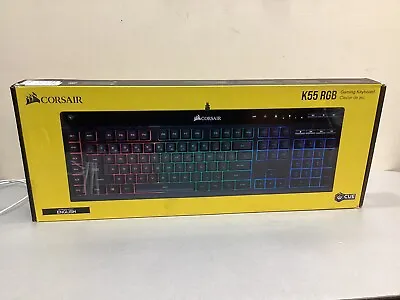 Corsair K55 Wired RGB Backlit Full Size Gaming Keyboard +Palm Rest • $9.99