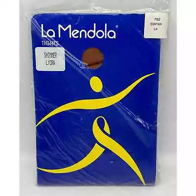 La Mendola Adults Large Suntan Shimmer Lycra Dance Tights NEW • $9.49