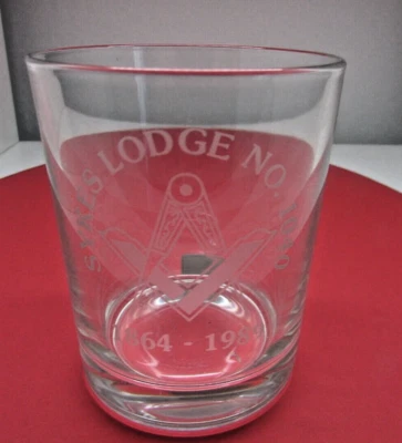 £6.99 • Buy Freemasons Masonic Glass Sykes Lodge 1040 Driffield 1989  80cm