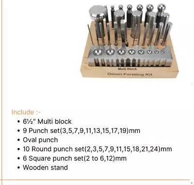 Large Doming Set / Forming / Dapping Set 27PC Quality Components • £54.99