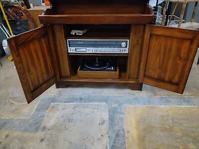 Vintage Magnavox Dry Sink Stereo System W/ Turntable & 8-Track/Cassette Adapter • $637.50