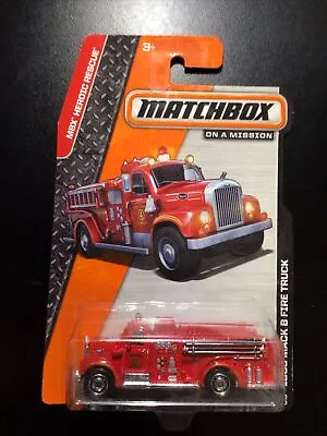 2014 Matchbox MBX Heroic Rescue 1963 Mack B Fire Truck #100 NIP • $14.99