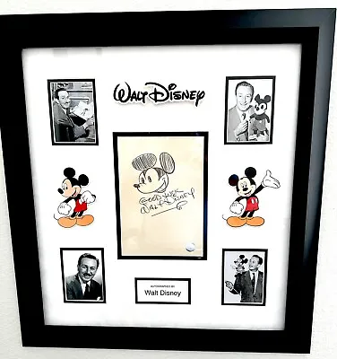 Walter Disney Original Signature Autograph. Beautiful Framing Rare COA • $29449