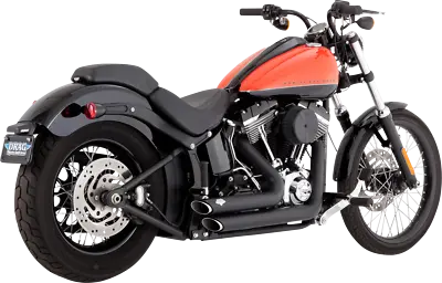 Vance & Hines Black Short Shots Staggered V-Twin Exhaust System 47325 • $899.99