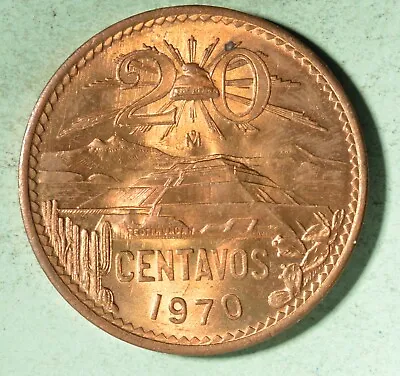Mexico -  20  CENTAVOS 1970 - INV#B-347 • $4.65