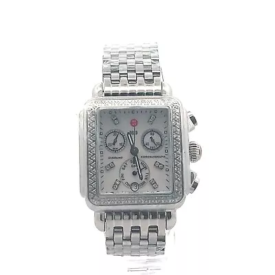 New Michele Deco Day MW06P01A1046 Mother Of Pearl Dial Diamond Women's Watch • $1400