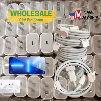 Bulk Lot USB C PD Fast Charger For IPhone 11/12/13/14 Type C Power Adapter Cable • $219.31