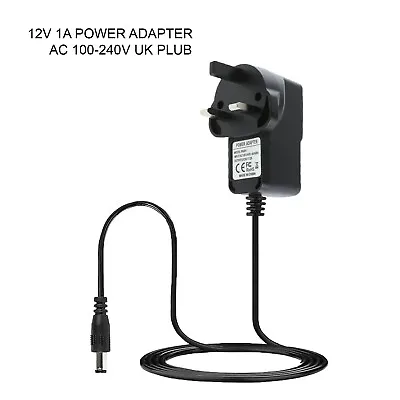 AC/DC 12V 1A 1000mA 100-240V AC 50/60Hz UK POWER SUPPLY ADAPTER CHARGER MAINS UK • £6.79