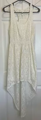 Xhilaration Dress Lace Sleeveless Off White High Low Size M Lined • $9.99