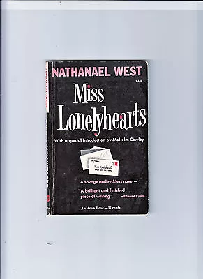 Miss Lonelyhearts-nathanael West-1959-vintage Avon Early Pb Ed-great Classic Vg- • $15