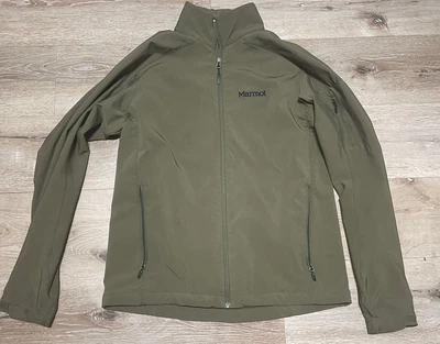 £19.99 • Buy Marmot Size Medium Lightweight Coat Jacket Khaki Waterproof Softshell