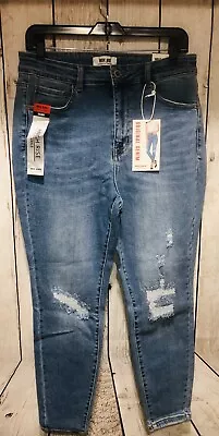 Original Denim Wax Jean Size 14 Light Wash High Rise Ankle Skinny 30 W I 27 • $25