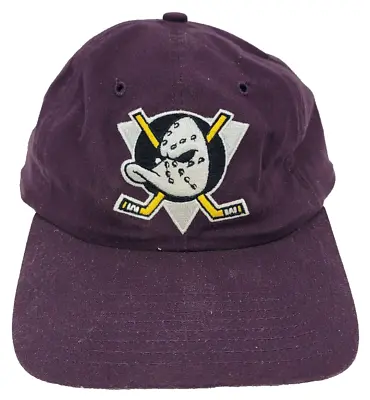 Anaheim Mighty Ducks Starter Logo Snapback Hat Cap Purple NHL Vintage • $69.99