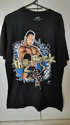 £107.78 • Buy WWE Dwayne Johnson The Rock Black T Shirt Size Large Made In USA 