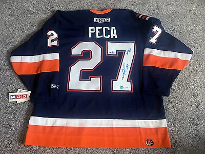 MICHAEL PECA New York Islanders SIGNED Autographed CCM Selke JERSEY PSA COA XL • $247.49