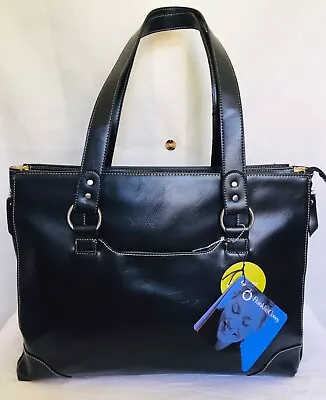 Franklin Covey Women’s Elegant Black With Contrast Stitching 15” Laptop Tote NWT • $125